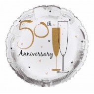50th Anniversary Golden Champagne Balloon